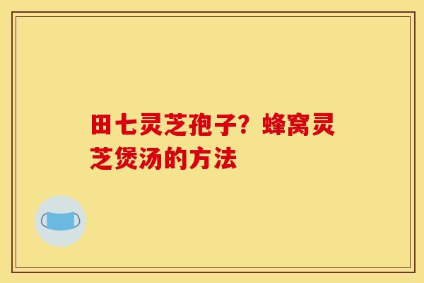 田七灵芝孢子？蜂窝灵芝煲汤的方法