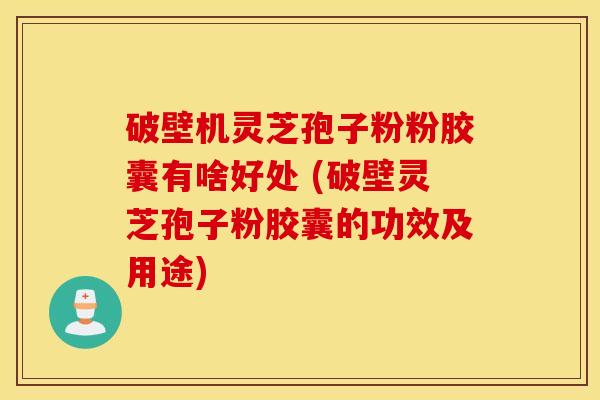 破壁机灵芝孢子粉粉胶囊有啥好处 (破壁灵芝孢子粉胶囊的功效及用途)