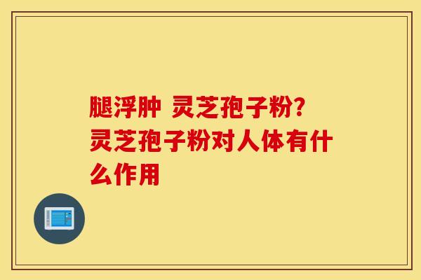 腿浮肿 灵芝孢子粉？灵芝孢子粉对人体有什么作用