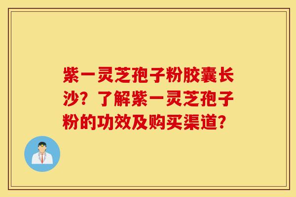 紫一灵芝孢子粉胶囊长沙？了解紫一灵芝孢子粉的功效及购买渠道？