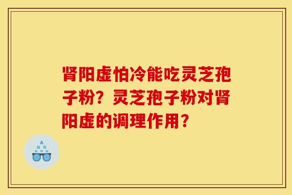 肾阳虚怕冷能吃灵芝孢子粉？灵芝孢子粉对肾阳虚的调理作用？