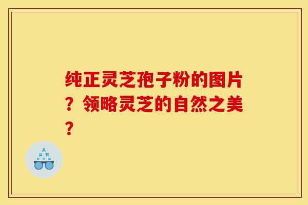 纯正灵芝孢子粉的图片？领略灵芝的自然之美？