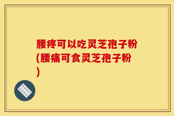 腰疼可以吃灵芝孢子粉(腰痛可食灵芝孢子粉)