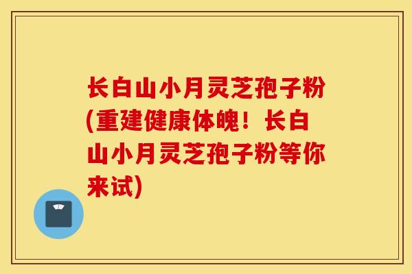 长白山小月灵芝孢子粉(重建健康体魄！长白山小月灵芝孢子粉等你来试)