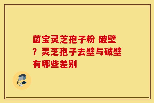 菌宝灵芝孢子粉 破壁？灵芝孢子去壁与破壁有哪些差别