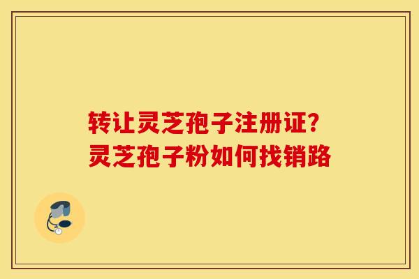 转让灵芝孢子注册证？灵芝孢子粉如何找销路
