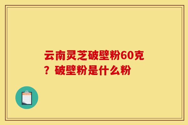 云南灵芝破壁粉60克？破壁粉是什么粉