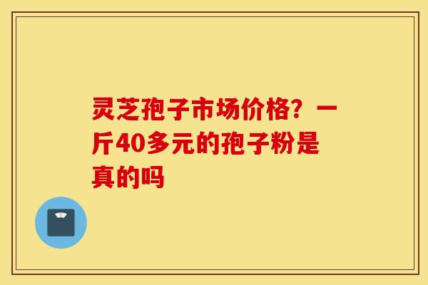 灵芝孢子市场价格？一斤40多元的孢子粉是真的吗