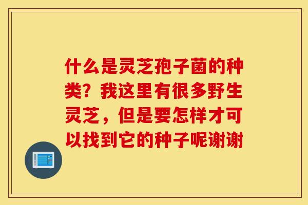 什么是灵芝孢子菌的种类？我这里有很多野生灵芝，但是要怎样才可以找到它的种子呢谢谢
