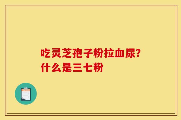 吃灵芝孢子粉拉血尿？什么是三七粉