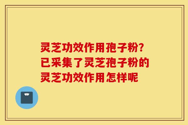 灵芝功效作用孢子粉？已采集了灵芝孢子粉的灵芝功效作用怎样呢