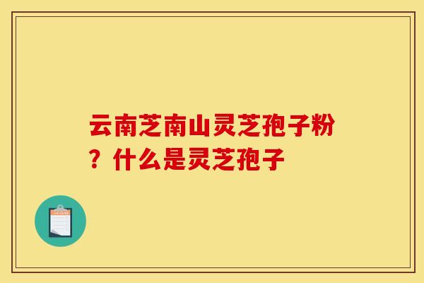 云南芝南山灵芝孢子粉？什么是灵芝孢子