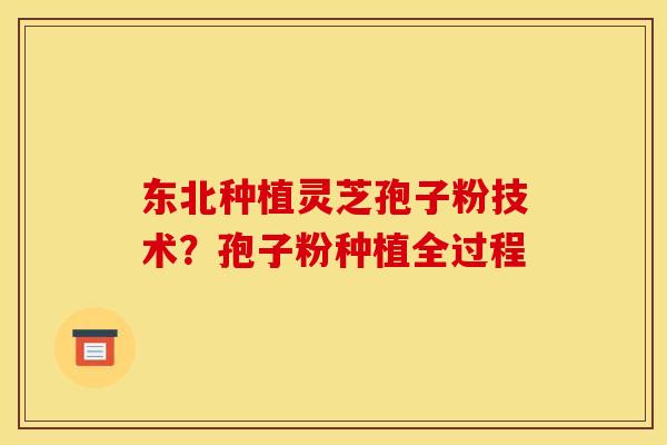 东北种植灵芝孢子粉技术？孢子粉种植全过程