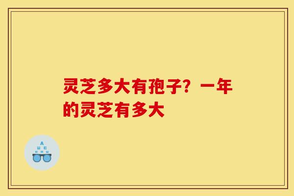 灵芝多大有孢子？一年的灵芝有多大