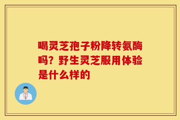 喝灵芝孢子粉降转氨酶吗？野生灵芝服用体验是什么样的