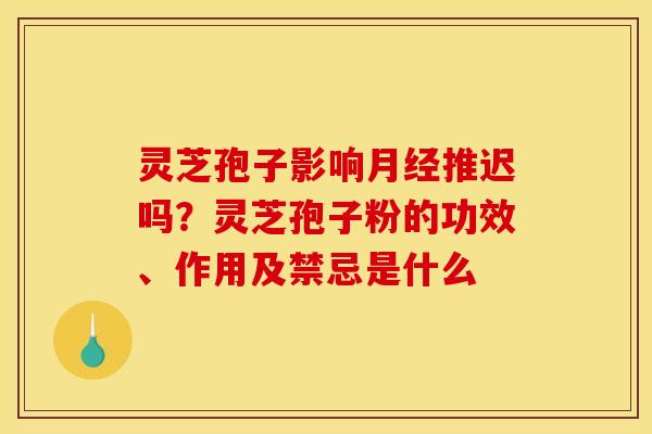 灵芝孢子影响月经推迟吗？灵芝孢子粉的功效、作用及禁忌是什么