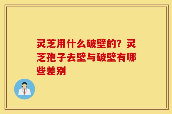 灵芝用什么破壁的？灵芝孢子去壁与破壁有哪些差别