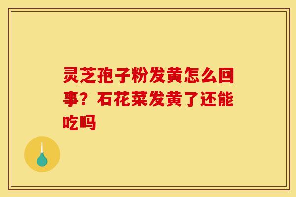 灵芝孢子粉发黄怎么回事？石花菜发黄了还能吃吗
