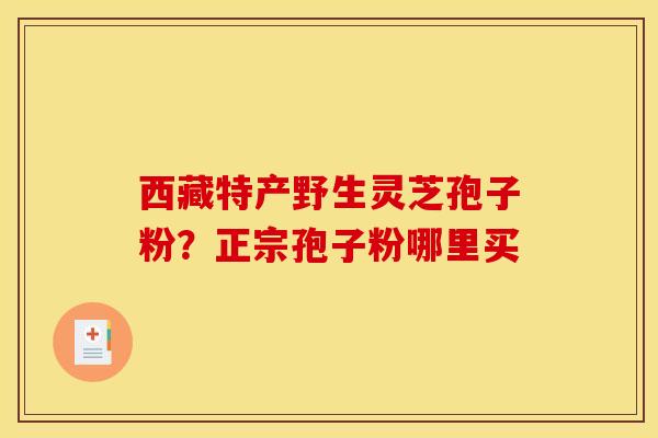 西藏特产野生灵芝孢子粉？正宗孢子粉哪里买