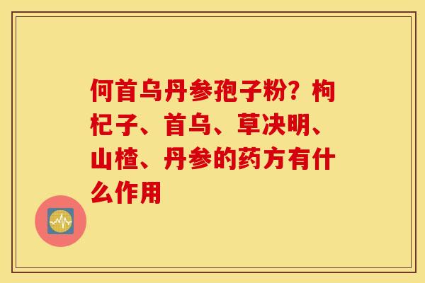 何首乌丹参孢子粉？枸杞子、首乌、草决明、山楂、丹参的药方有什么作用