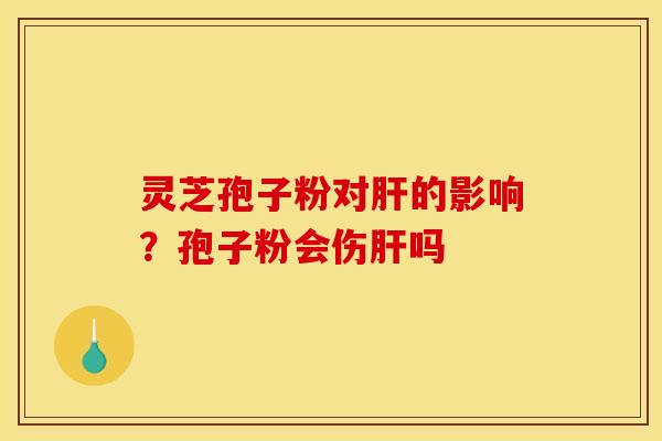 灵芝孢子粉对肝的影响？孢子粉会伤肝吗