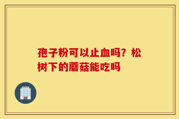孢子粉可以止血吗？松树下的蘑菇能吃吗