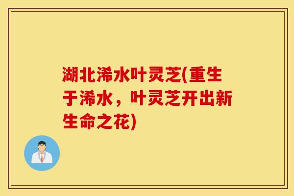 湖北浠水叶灵芝(重生于浠水，叶灵芝开出新生命之花)