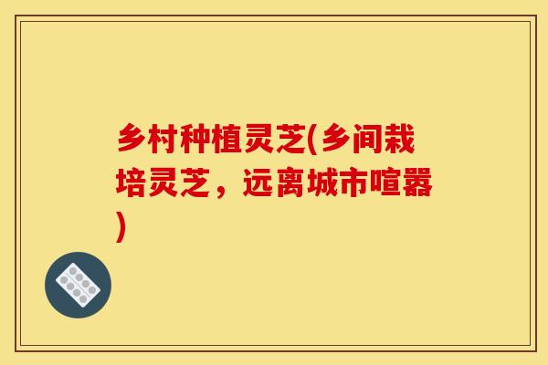 乡村种植灵芝(乡间栽培灵芝，远离城市喧嚣)