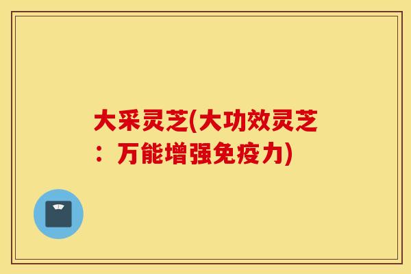大采灵芝(大功效灵芝：万能增强免疫力)