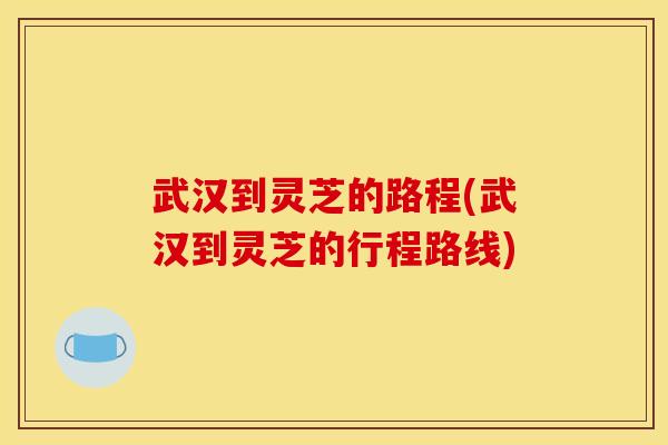 武汉到灵芝的路程(武汉到灵芝的行程路线)