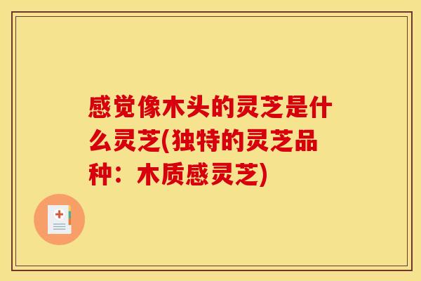 感觉像木头的灵芝是什么灵芝(独特的灵芝品种：木质感灵芝)