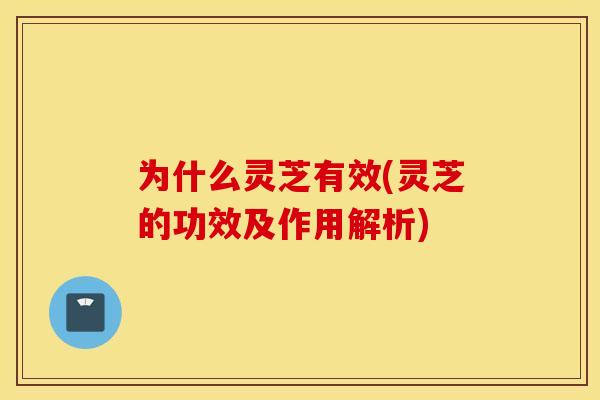 为什么灵芝有效(灵芝的功效及作用解析)