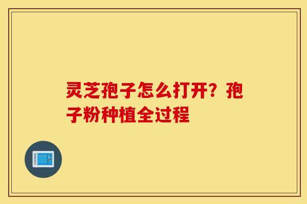 灵芝孢子怎么打开？孢子粉种植全过程