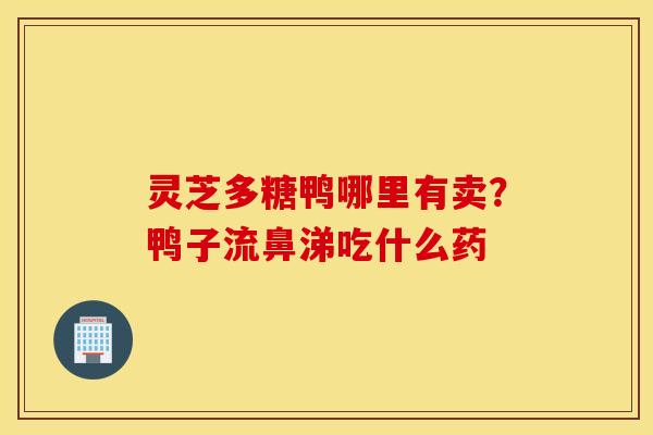 灵芝多糖鸭哪里有卖？鸭子流鼻涕吃什么药