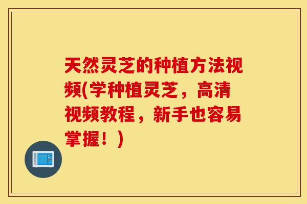 天然灵芝的种植方法视频(学种植灵芝，高清视频教程，新手也容易掌握！)