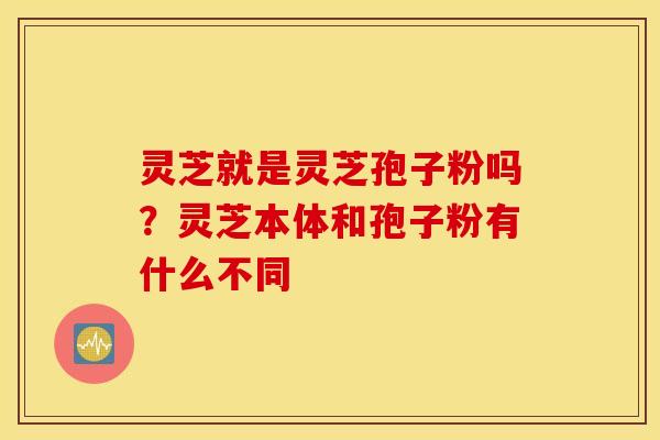 灵芝就是灵芝孢子粉吗？灵芝本体和孢子粉有什么不同