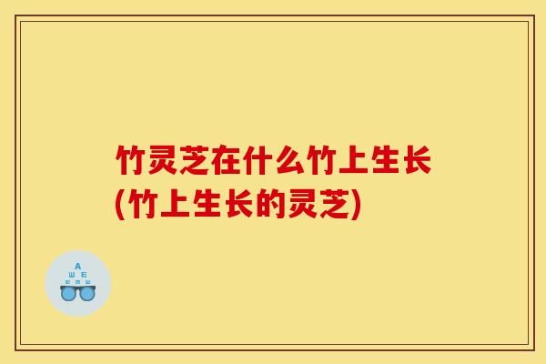 竹灵芝在什么竹上生长(竹上生长的灵芝)