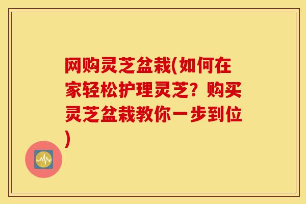 网购灵芝盆栽(如何在家轻松护理灵芝？购买灵芝盆栽教你一步到位)
