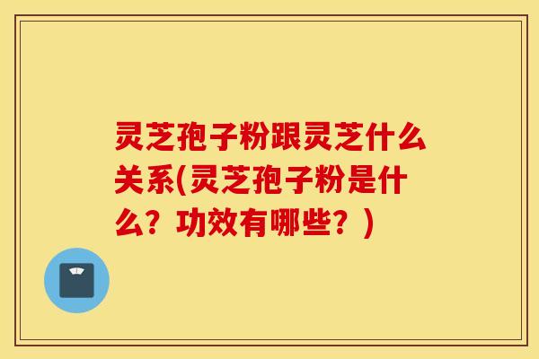 灵芝孢子粉跟灵芝什么关系(灵芝孢子粉是什么？功效有哪些？)