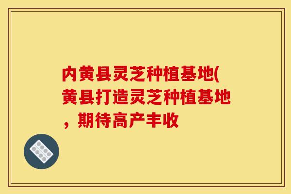 内黄县灵芝种植基地(黄县打造灵芝种植基地，期待高产丰收