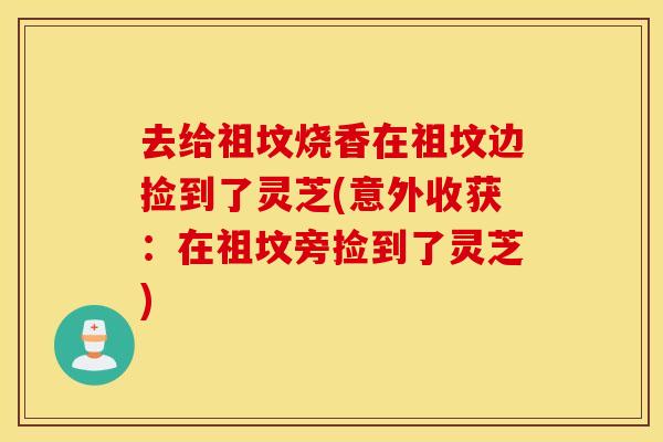 去给祖坟烧香在祖坟边捡到了灵芝(意外收获：在祖坟旁捡到了灵芝)