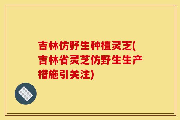 吉林仿野生种植灵芝(吉林省灵芝仿野生生产措施引关注)