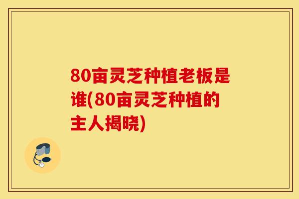 80亩灵芝种植老板是谁(80亩灵芝种植的主人揭晓)