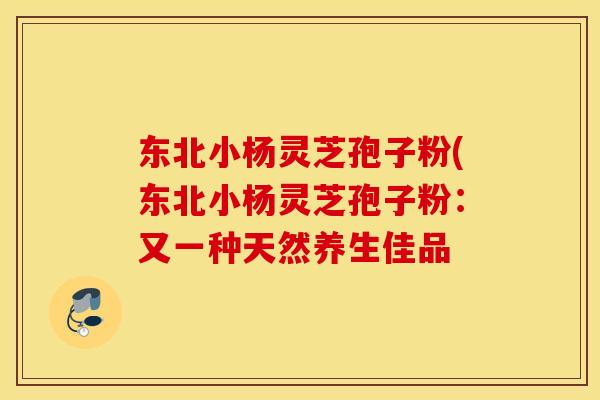 东北小杨灵芝孢子粉(东北小杨灵芝孢子粉：又一种天然养生佳品