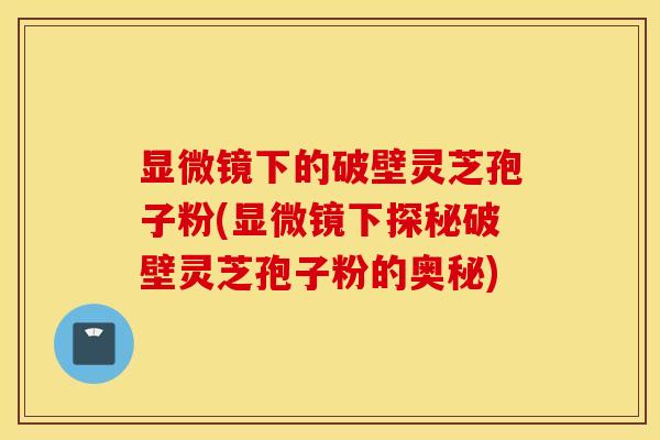 显微镜下的破壁灵芝孢子粉(显微镜下探秘破壁灵芝孢子粉的奥秘)