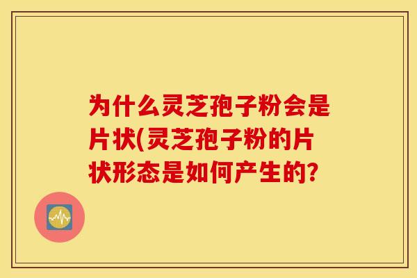 为什么灵芝孢子粉会是片状(灵芝孢子粉的片状形态是如何产生的？