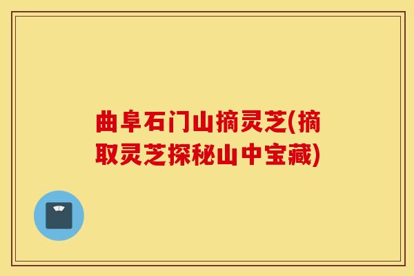 曲阜石门山摘灵芝(摘取灵芝探秘山中宝藏)