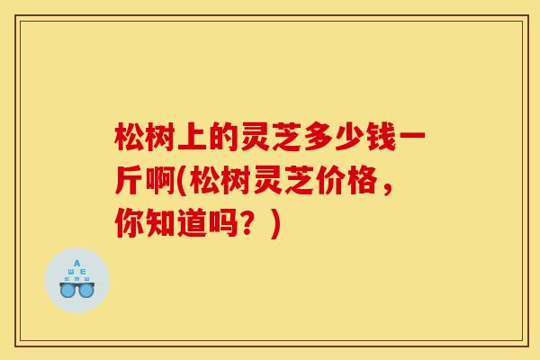 松树上的灵芝多少钱一斤啊(松树灵芝价格，你知道吗？)