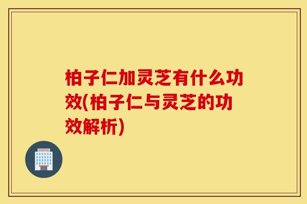 柏子仁加灵芝有什么功效(柏子仁与灵芝的功效解析)