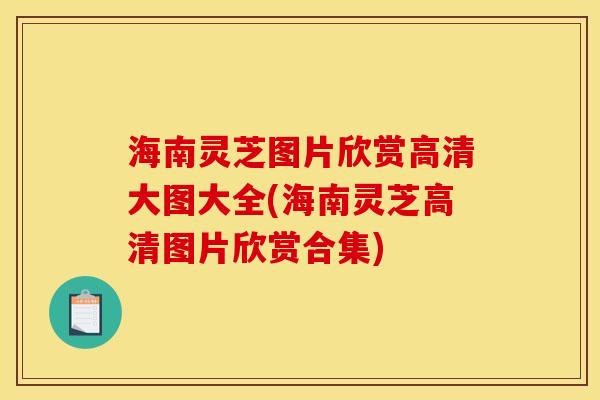 海南灵芝图片欣赏高清大图大全(海南灵芝高清图片欣赏合集)